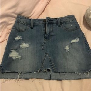 hollister jean skirt